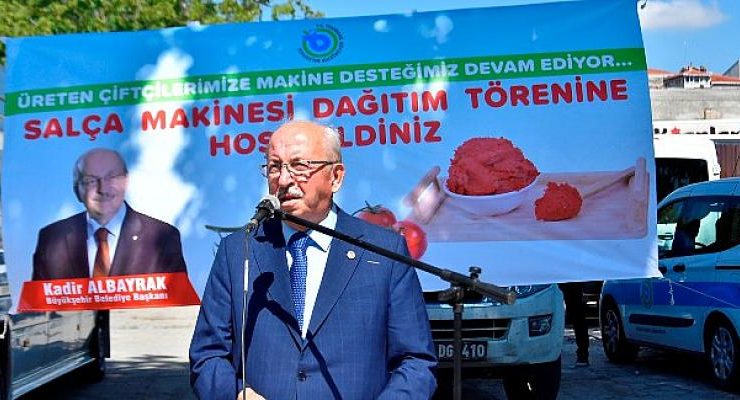 Tekirdağ Büyükşehir Belediyesi Tarafından Salça Makinesi Dağıtım Töreni Gerçekleştirildi